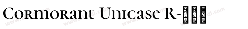 Cormorant Unicase R字体转换